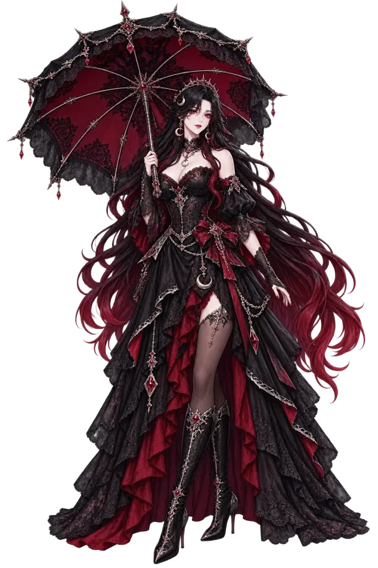Lady Noctis, original Classic character illustration